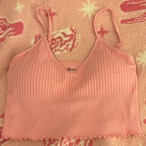 No Boundaries Pink Ribbed Camisole